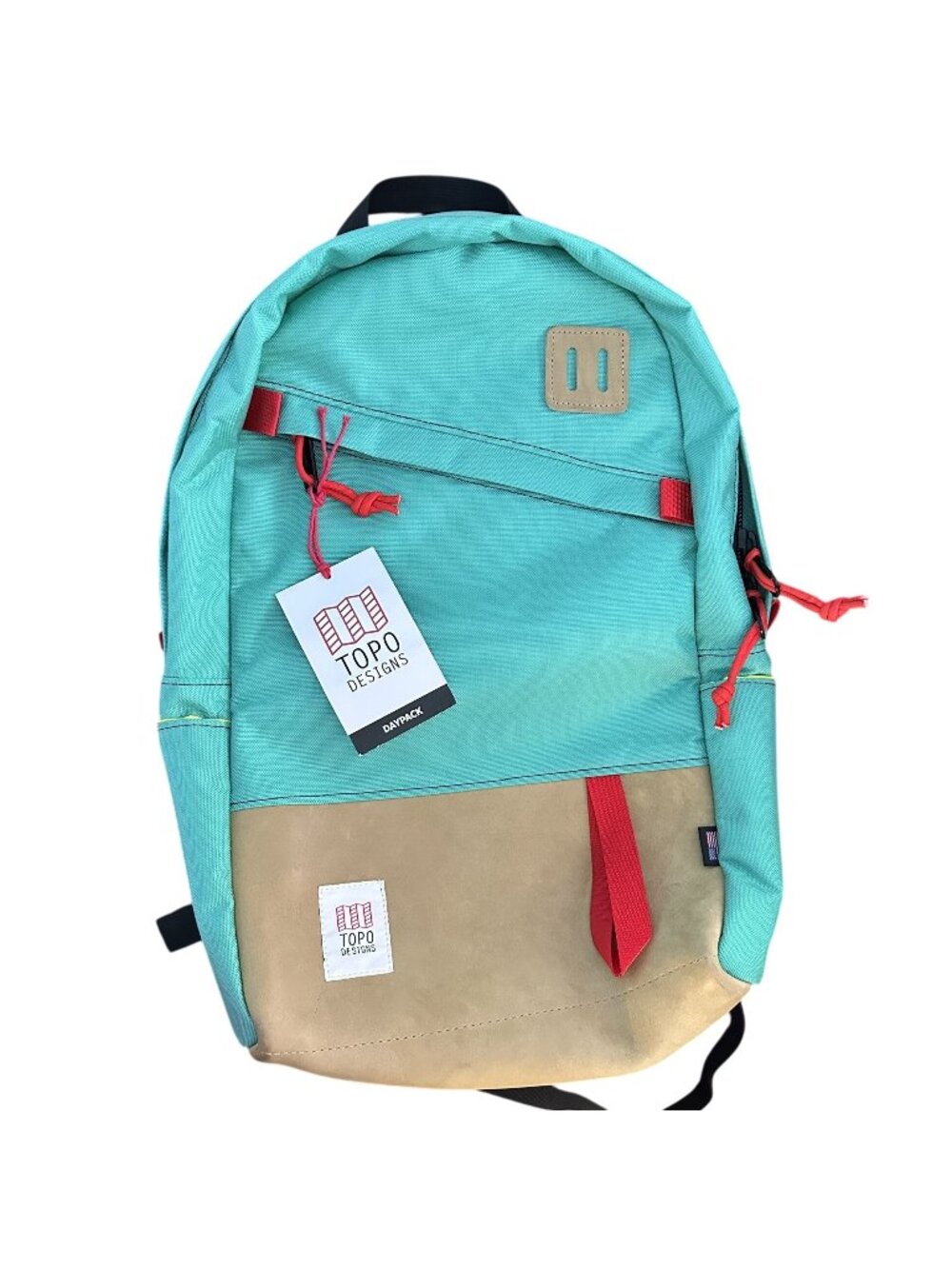 Topo Designs x Madewell Daypack Backpack Turquoise Leather Limited Edition L1089